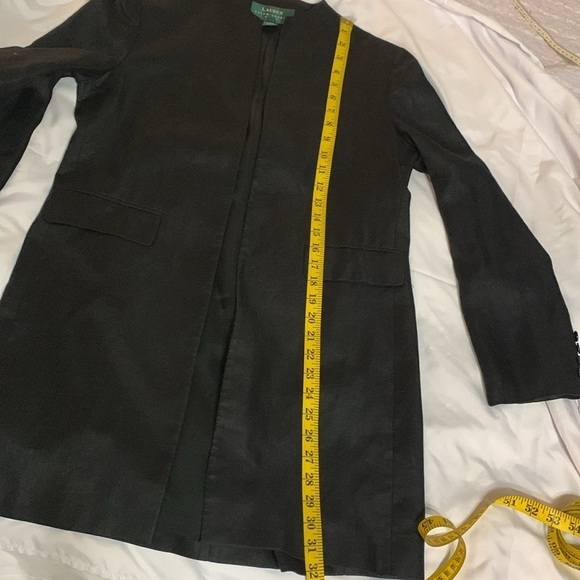Ralph Lauren black linen, knee-high jacket - Picture 15 of 16